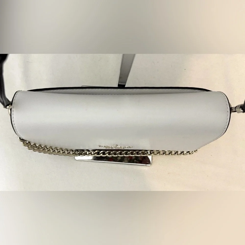 Kate Spade Carson Color Block Black Gray and White Leather Crossbody Bag